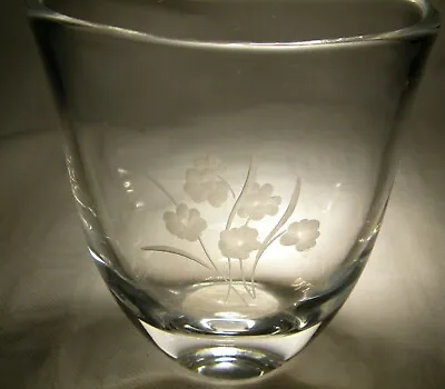 Buy Orrefors  Art Glass Vase Sven Palmquist ?  Etched   Flower  • 22.99£