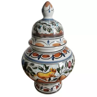 Buy Hand Painted Portuguese Pottery SEC-XVII 739 Ginger Jar / Rabbit Hare Abstract  • 19.99£