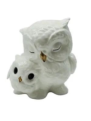 Buy Royal Osbourne Bone China Twin Owl Ornament. Mother & Baby Owl White. • 15.40£