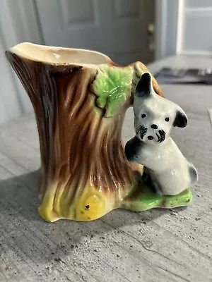 Buy Vintage Eastgate Pottery Vase, E908, With Small Terrier Like Dog, 3 1/2 - 90cm,  • 2£