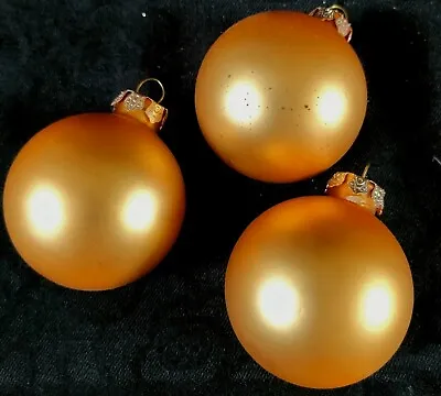 Buy Set Of 3 Copper Coloured Glass Christmas Tree Hanging Baubles • 6£