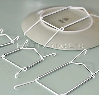 Buy Wire Plate Hangers White Wall Hanging Flexible Spring Display Art Decoration • 2.94£