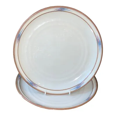 Buy Noritake Vtg Stoneware RAINDANCE 2x Dinner Plates South Western Red Blue Trim • 16£