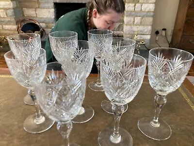Buy Vintage Webb Thomas Crystal   St. Andrews  Hock Wine Glasses,  17.7cm 7  Tall • 16.99£