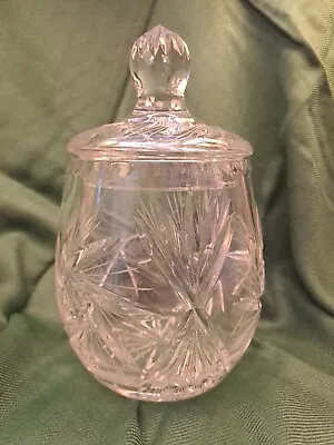 Buy Cut Glass Crystal Decorative Ornamental Lidded Jar • 20£