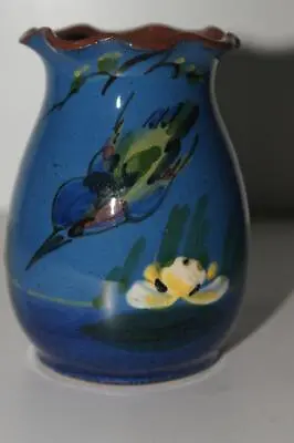 Buy A Lovely Vintage Longpark Torquay Pottery Small Kingfisher Vase,8cm. • 8.99£
