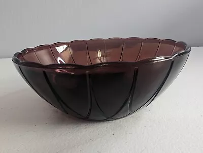Buy Hazel Atlas Amethyst Purple Newport Hairpin 5.25  Cereal Bowl Depression Glass • 14.38£