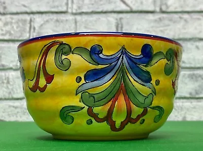 Buy Vintage Hand Painted Maxera  YELLOW TALAVERA  Ceramic Soup Bowl - 6” Cereal Bowl • 13.91£