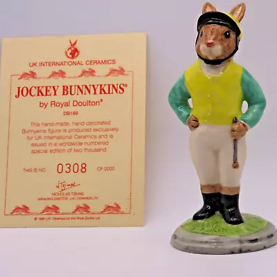 Buy Royal Doulton Bunnykins  Jockey Bunnykins Limited Edition DB169 & Certificate • 34£