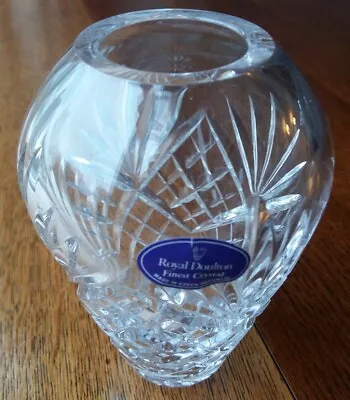 Buy Royal Doulton Medium Size Lead Crystal Vase (13cm X 9cm) • 9.99£