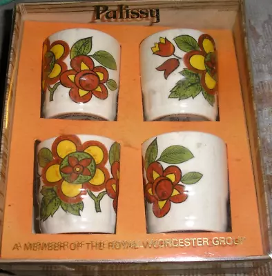 Buy Royal Worcester Egg Cups Palissy Pottery 1970s Retro Kitchen Original Box • 9.90£