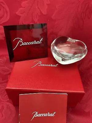 Buy NIB FLAWLESS Exquisite BACCARAT France Glass Clear Crystal PUFFED HEART Figurine • 264.15£