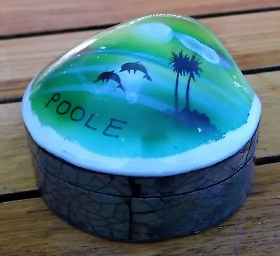 Buy SHELL & Abalone Shell Trinket Box Small Handmade  POOLE Souvenir • 3.99£