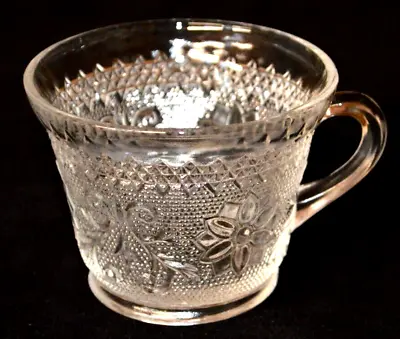 Buy Sandwich Clear Footed Cup Depression Glass By Indiana Glass From 1925 - 1985 • 3.79£