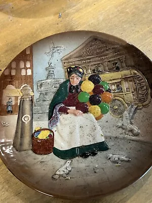 Buy Royal Doulton Plate The Old Balloon Seller Lady Street Seller    25 Cms • 30£