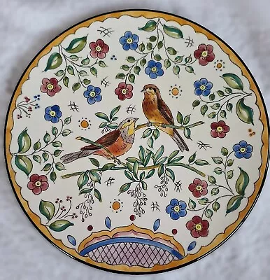 Buy CERAMAR  Little Birds Gorgeous Decorative Ceramic Wall Plate .Hand Made.Large. • 19.90£