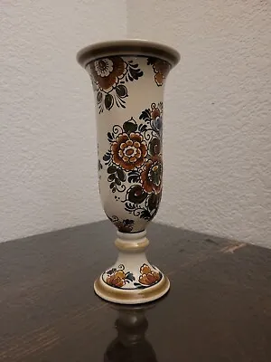Buy Flora Keramiek 621 Delfts Ploychroom Pedestal Vase Holland Handmade • 21.14£