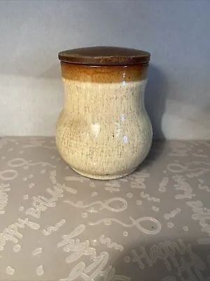 Buy Prinknash Pottery Canister Cream  And Brown Gloucester. Used VGC • 11.63£