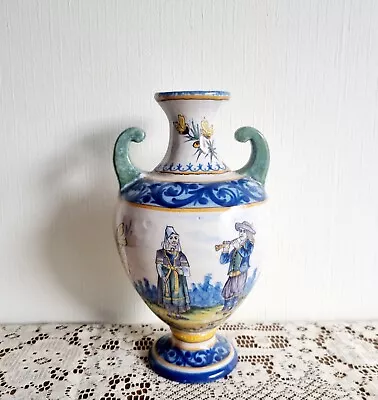Buy Henriot Quimper  Hand Painted Large Double Handled Vase/urn Note Condition  • 22.99£