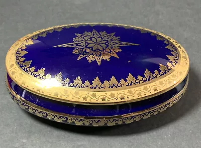 Buy RARE Cobalt Blue & 22K GOLD - STAR OF BETHLEHEM  LIMOGES Porcelain TRINKET DISH • 59.06£