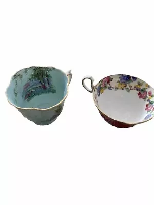 Buy Vintage Aynsley Bluebell Time Rare Gold Trim Tea Cup And Red Floral Gold Trim • 30.74£