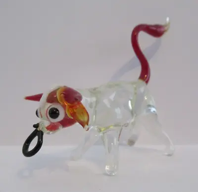 Buy Vintage 1960's Handmade Glass Bull / Glass Animal Ornament • 7.99£