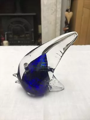 Buy Vintage Mdina Glass Fish Paperweight. 1990s Made In Malta. Maltese Glass. • 16£