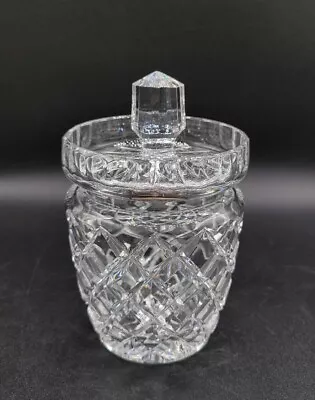 Buy CESKA Handmade European Lead Crystal Glass Honey Pot With Notched Lid 4  Tall  • 24.11£