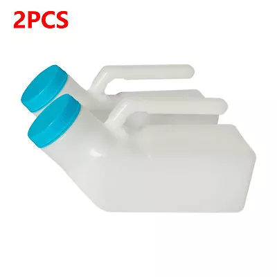 Buy 2PCS Male Urinal Portable Incontinence Bottle For Men Travel Leakproof Screw Lid • 9.59£
