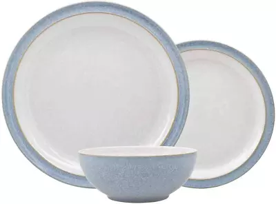 Buy Denby - Elements Blue Dinner Set For 4 - 12 Piece Ceramic Tableware Set - Dishwa • 162.99£