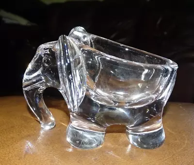 Buy Vannes Le Chatel, France, Crystal Glass Small Elephant Dish, 12cm X 8cm, 448g • 22£