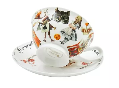 Buy Alice & Queen Of Hearts Tea Cup And Saucer / Set / Fine China / 210 Ml (7 Fl Oz) • 12.99£
