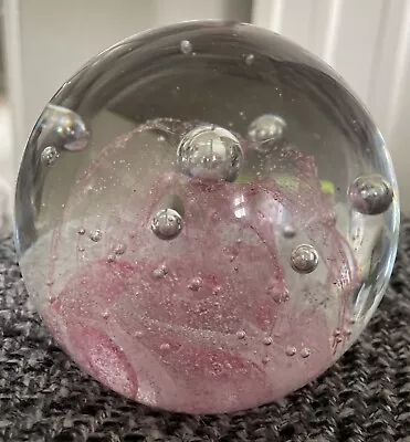 Buy Vintage Pink Glass Paperweight Just Over 1kg • 8£