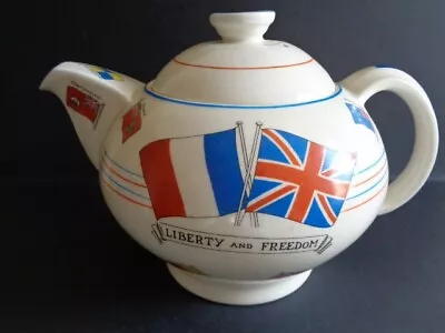 Buy WW2 'Liberty & Freedom' Crown Ducal Teapot • 18£