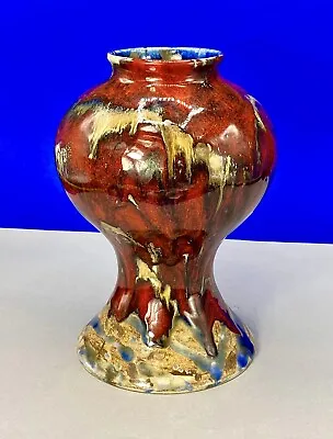 Buy Black Ryden Boxed Large 25cm Red Glaze Vase By Anita Harris Signed In Gold 2002 • 185£