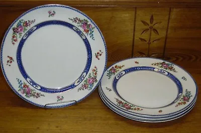 Buy 4 Booths Silicon China England Dinner Plates Cobalt Blue & Flowers A1405 - 10.5  • 28.94£