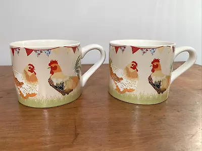 Buy LAURA ASHLEY  Rooster Mugs  X 2 • 9.99£
