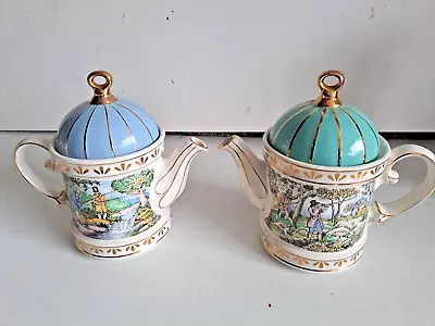 Buy Vintage Sadler Edwardian Sporting Scenes Teapots X 2  Staffordshire • 19.99£