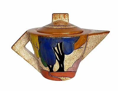 Buy Vintage Art Deco Clarice Cliff Pottery Autumn Teapot 1993 MMA Reproduction • 54.94£