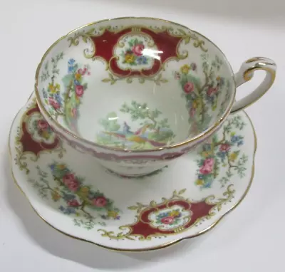 Buy Vintage Foley China Broadway Teacup And Saucer Flowers And Birds • 21.76£