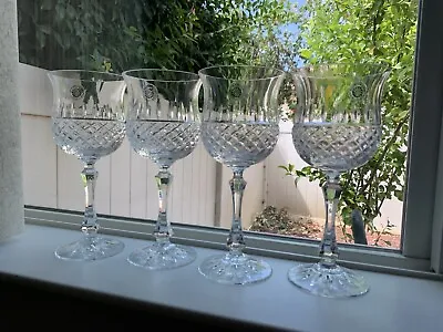 Buy Galway Irish Crystal Wine Glasses New With Labels 8 1/8” TERESE 4 N Set • 56.67£