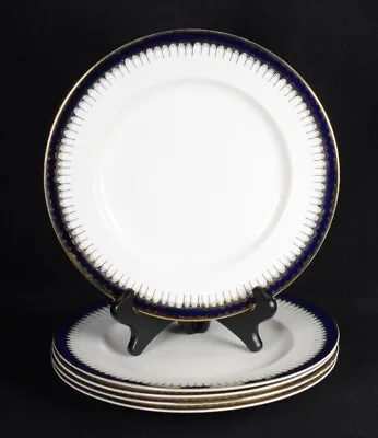 Buy (5) ALFRED MEAKIN Bleu De Roi BURNNAM Royal Blue & Gold Dinnerware: DINNER PLATE • 48.37£