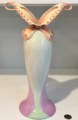 Buy Franz-Butterfly Vase Design Sculptured Porcelain-item #-XP1692 NIOB • 124.89£