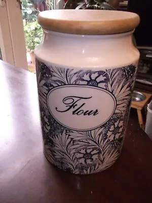 Buy Dunoon Stoneware Bloomsbury - 8 1/4  Flour Jar With Lid • 4.99£