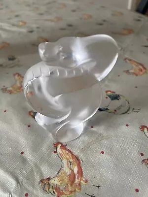 Buy Lalique Astrological Small Clear/Frosted Snake 2008 MIB • 99£