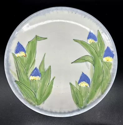 Buy Highland Scotland Handpainted Stoneware Dinner Plate 10  Blue Thistle Flower EUC • 41.19£