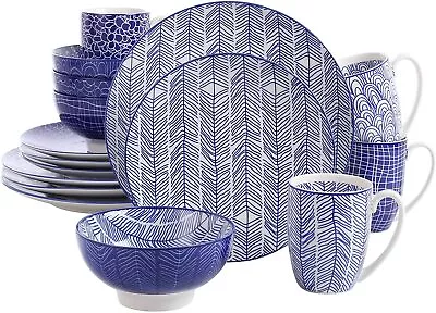 Buy Vancasso Ceramic 16/32piece Dining Set Japanese Dinnerware Set Plates Bowls Mugs • 113.99£