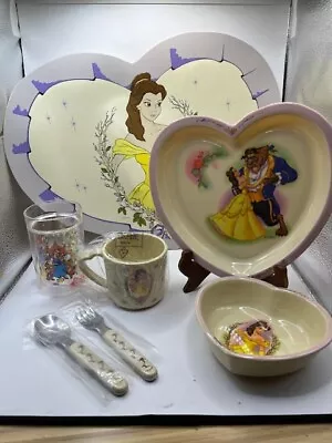 Buy Disney Belle Beauty & The Beast Children’s Heart Selandia Melamine 6 Dish Set • 33.56£
