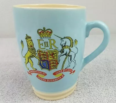 Buy Queen Elizabeth II Coronation Mug 1953 Lovatts Stoneware Langley Mill Pottery • 25£