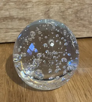 Buy Small Clear Glass Controlled Bubbles Paperweight  • 3.49£